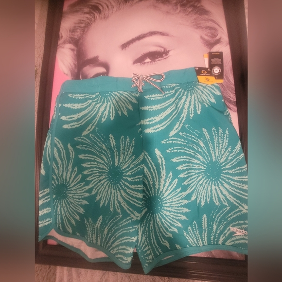 Speedo Men's Burst Green Swim Shorts - Picture 3 of 3